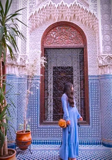 Moroccan riad interior for Morocco travel advice for women what to wear and how to act