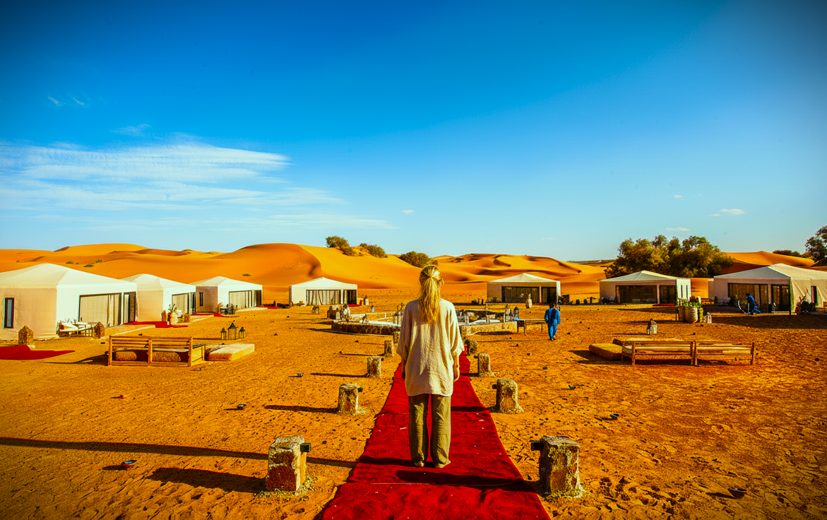 Sahara desert camp for Morocco travel advice for women what to wear and how to act